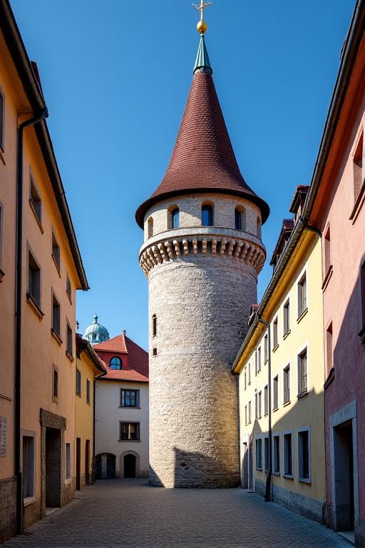 Der historische Martinsturm in der Oberstadt von Bregenz.